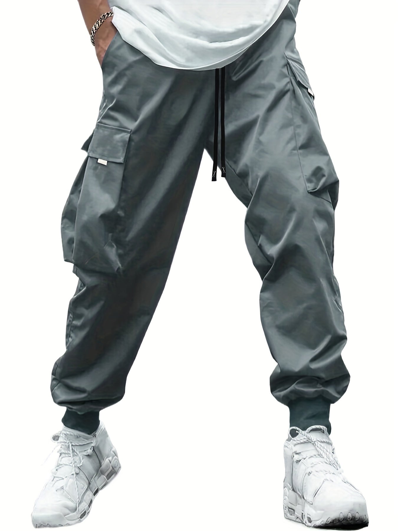 Classic Cargo Pants Men's Drawstring Loose Joggers