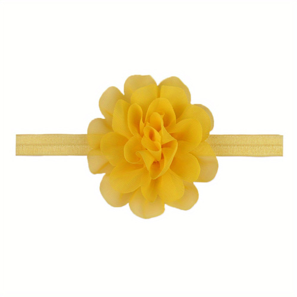 Kids Plain Flower Elastic Hair Band Baby Hair Accessories