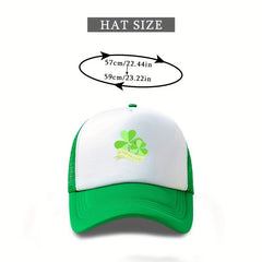 Lucky Clover Baseball Cap Green Mesh Trucker Hat