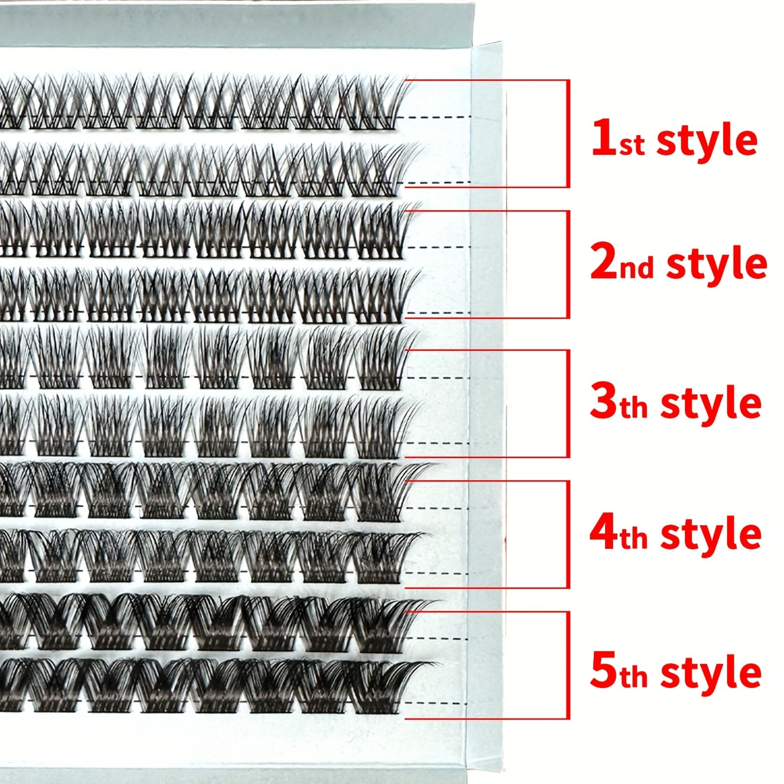 DIY Mixed Length Natural Cluster Lashes Extension False Eyelashes