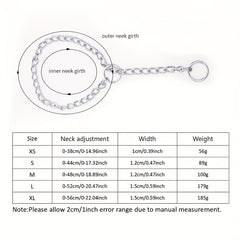 Adjustable Anti Bite Dog Chain Necklace for Control