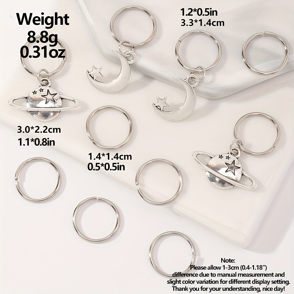 10pcs Planet Moon Hair Clips for Girls