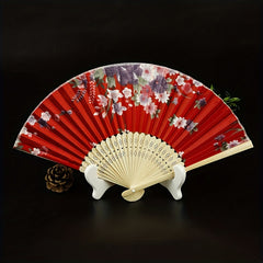 Chinese Style Folding Fan Bamboo Hollowed Paper Fan