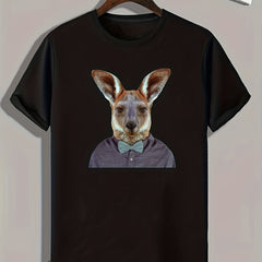 Animal Head Print Men's Graphic T-Shirt for Summer