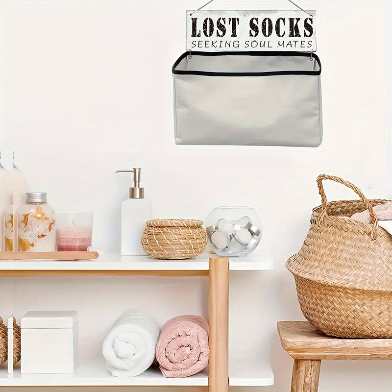 Lost Socks Bag Wall Mounted Organizer Laundry Room Tidy Home Storage