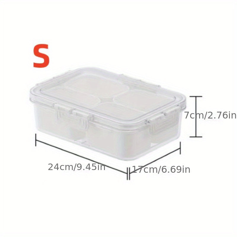 Grid Seasoning Box with Lid for Spice Storage Perfect for Apartments