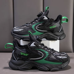Boy's Chunky Shoes With Rotating Buckle Non Slip Sneakers For Kids