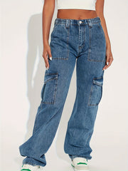 Women's Cargo Wide Leg Jeans