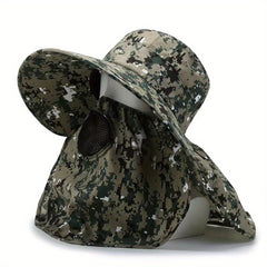 Camouflage Sunscreen Hat Fishing Outdoor Sunshade Hiking Shawl Hat