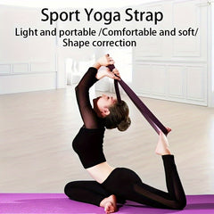 Cotton Yoga Resistance Belt Fitness Stretching Band D Ring