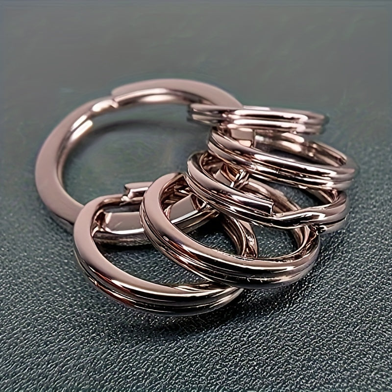 Stainless Steel Key Ring Flat Split Keychain Carabiners