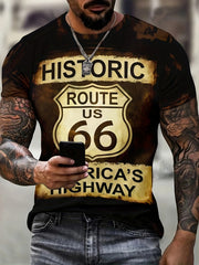 3D Print T shirt Men's Casual Street Style Stretch Tee Shirt