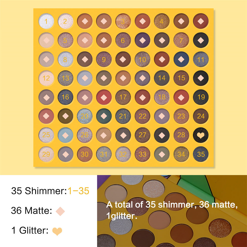 Ucanbe Rainbow Eyeshadow Palette - 72 Colors