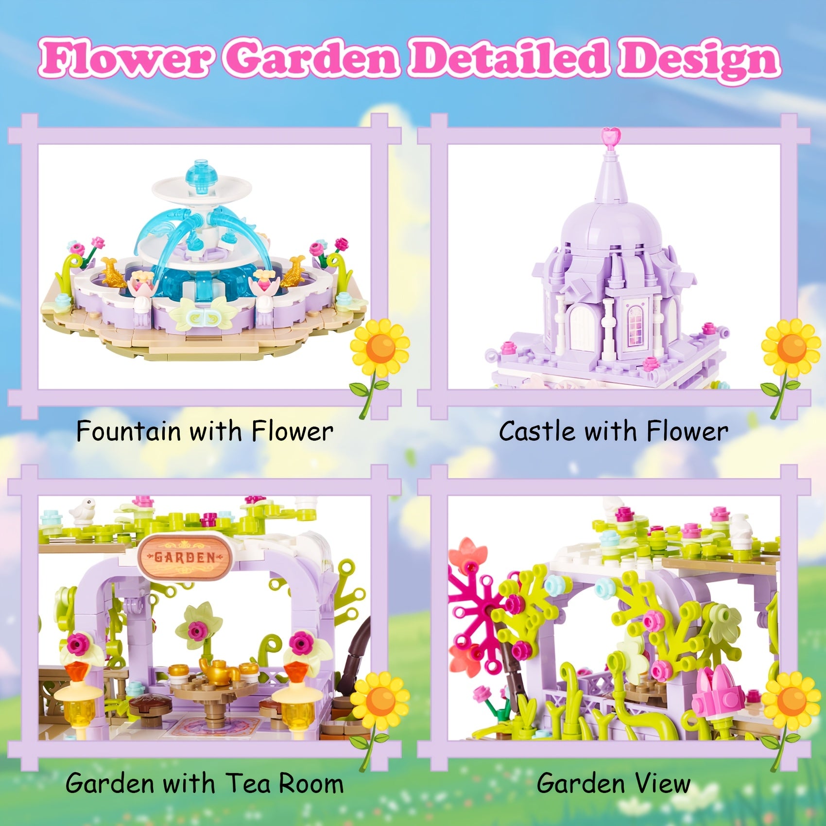 Building Blocks Set Garden House Building Toys Villa Blocks Set