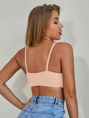 Soft Wireless Bra with Scallop Trim
