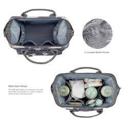 Animal Print Diaper Bag Durable Polyester for Moms on the Go