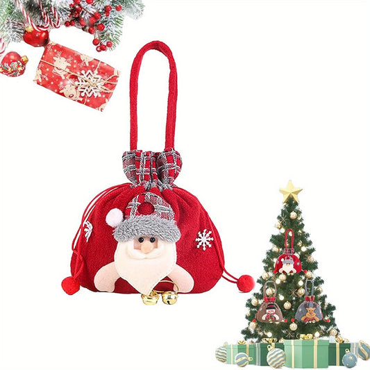 Christmas Gift Doll Bag Small Christmas Gift Bag Christmas Knitted Doll Gift Bag