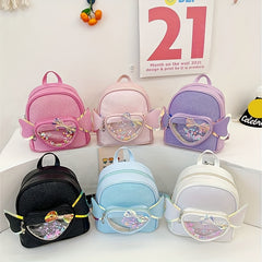 Sequins Love Bow Decor Backpack for Girls