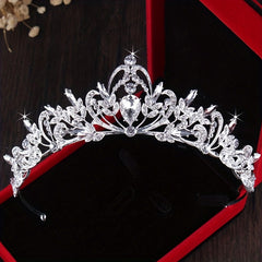 Crystal Crown Earrings Necklace Set Wedding Hair Accessories