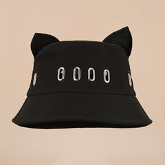 Cat Ears Couple Bucket Hat Lightweight Fisherman Cap
