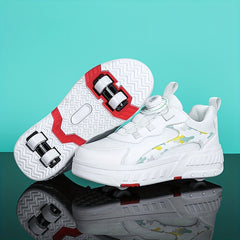 Boys Low Top Roller Skate Shoes Lightweight Breathable Anti Slip