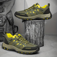 CLHOO Hiking Boots Men's Non Slip Lace Up Shoes