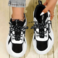 Women's Breathable Mesh Sneakers Low Top Lace Up Shoes