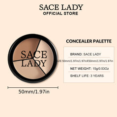 SACE LADY Full Cover Concealer Makeup 3 In 1 Waterproof Corrector