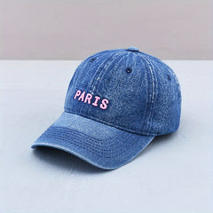 Embroidery Denim Baseball Cap Distressed Dad Hats
