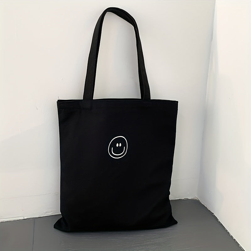 Cartoon Canvas Shoulder Bag Large Capacity Lightweight Foldable Reusable