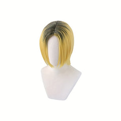 Men's Golden Mixed Short Straight Wig for Cosplay Party