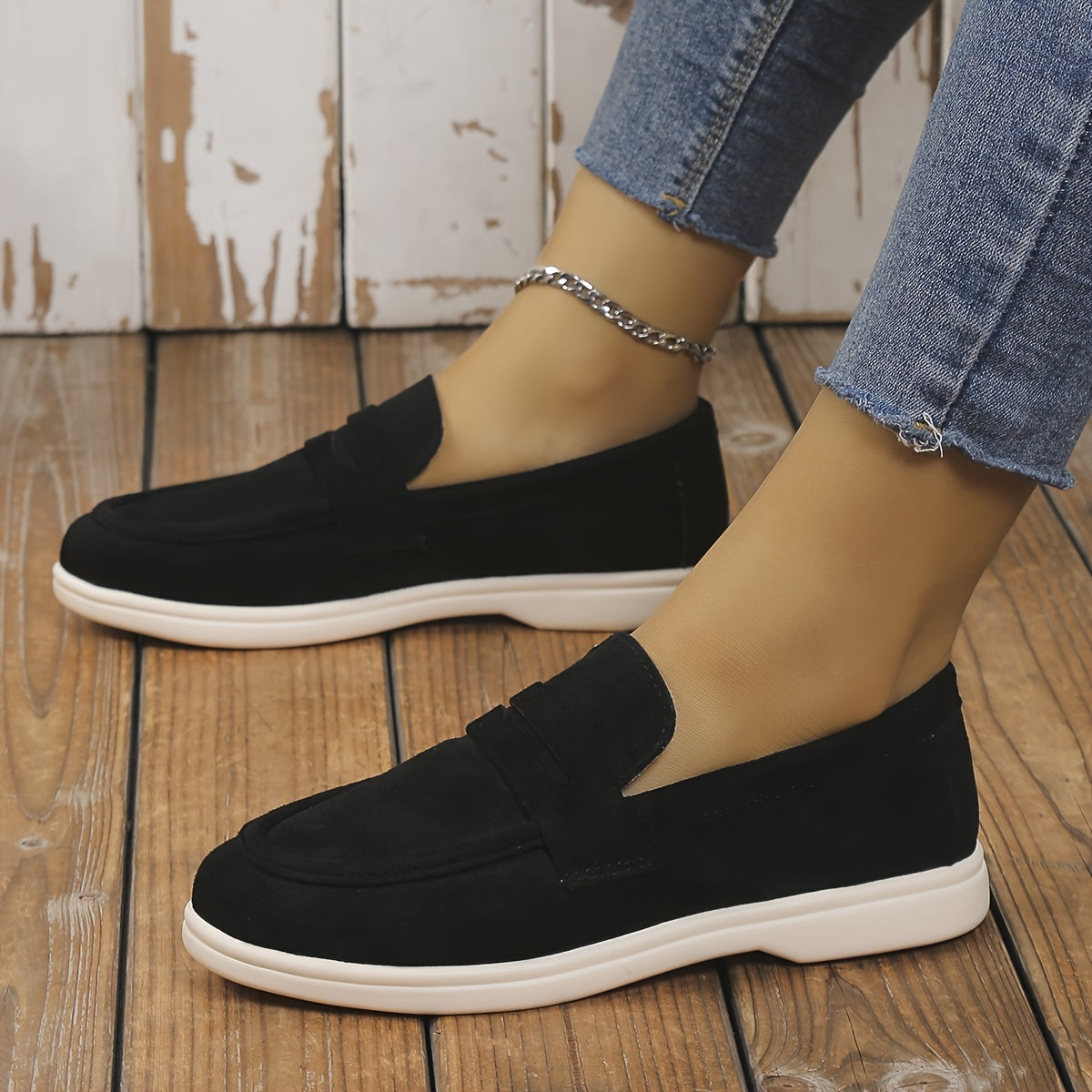 Women Casual Flat Loafers Slip On Lightweight Shoes