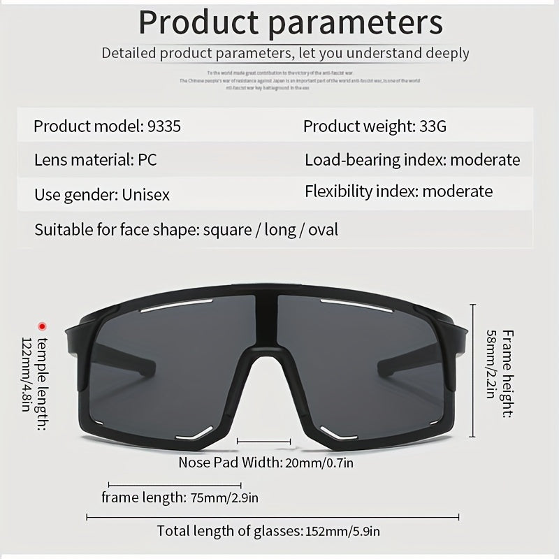 Men's Cycling Windproof Sunglasses with PC Lens