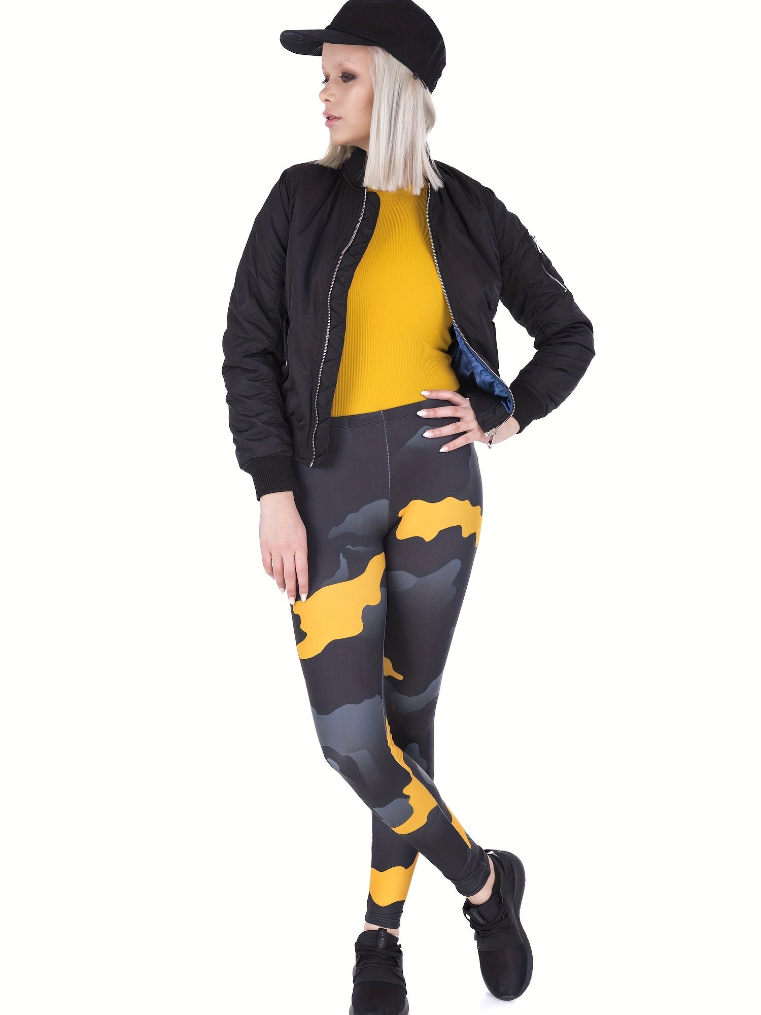 Camouflage Print Leggings High Waist Skinny Leggings