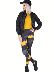 Camouflage Print Leggings High Waist Skinny Leggings