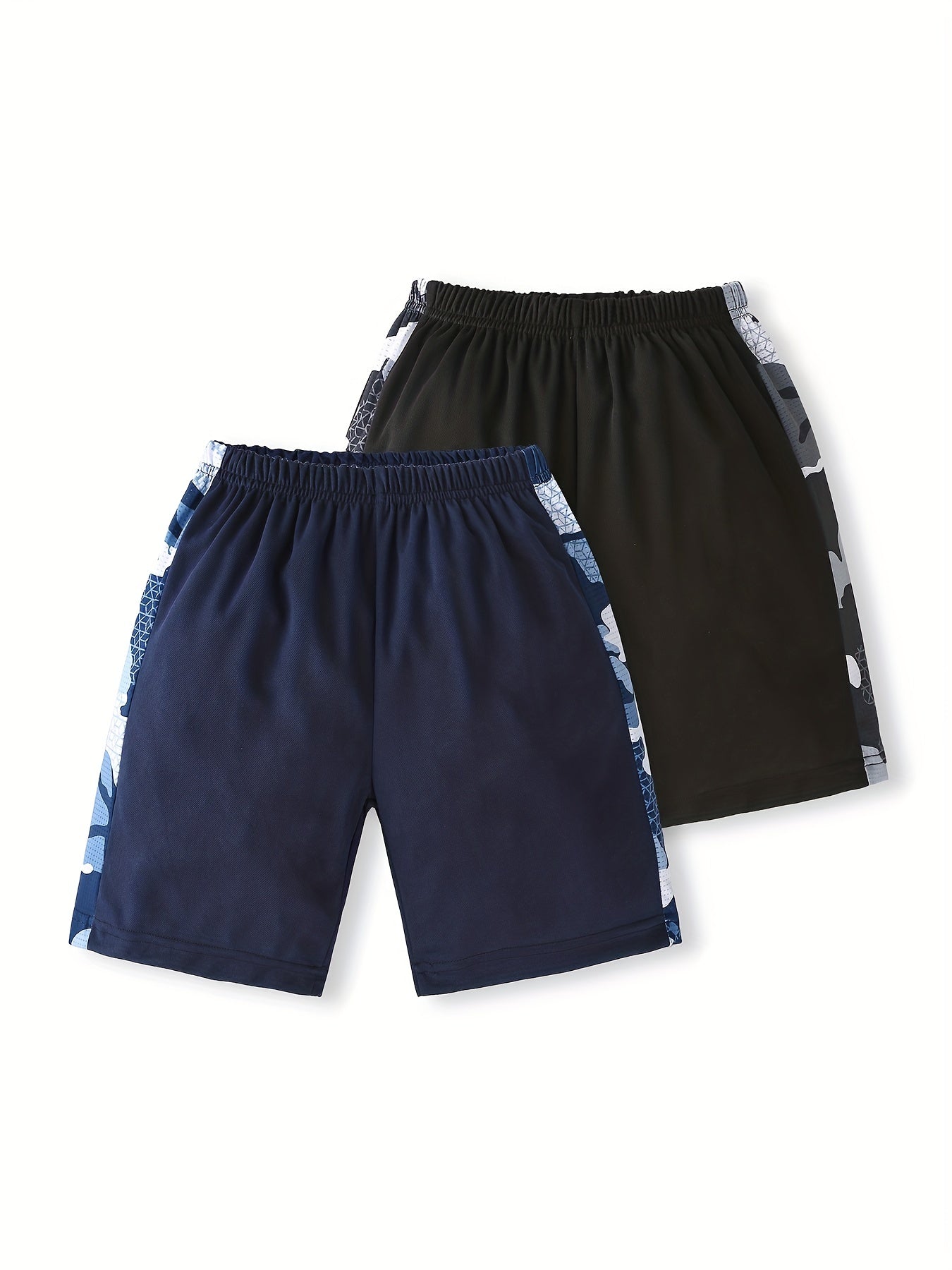 Boys Camo Gym Shorts Quick Dry Lightweight Training Running Jogger