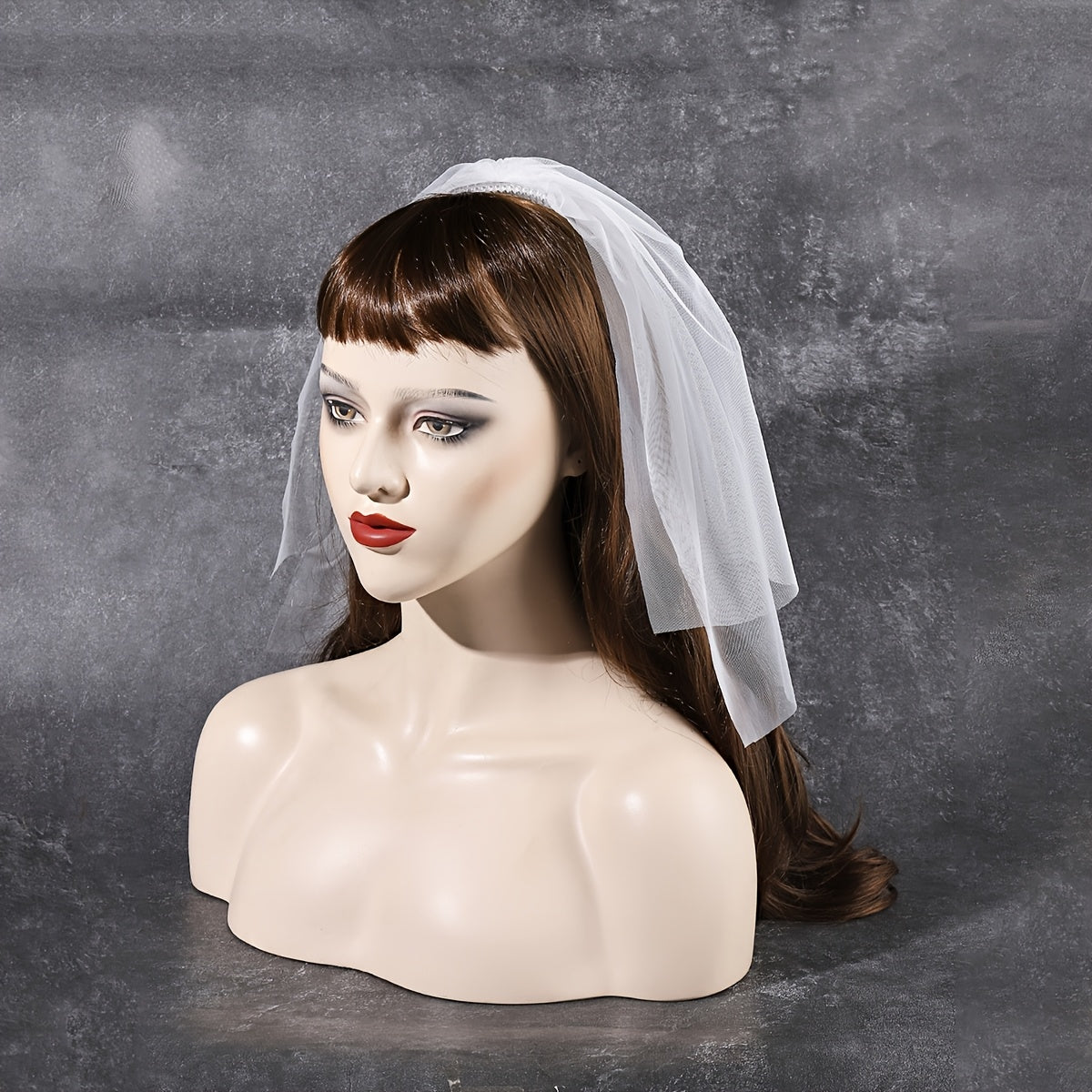 Bridal Veil with Comb Smooth Satin Finish for Weddings Proms