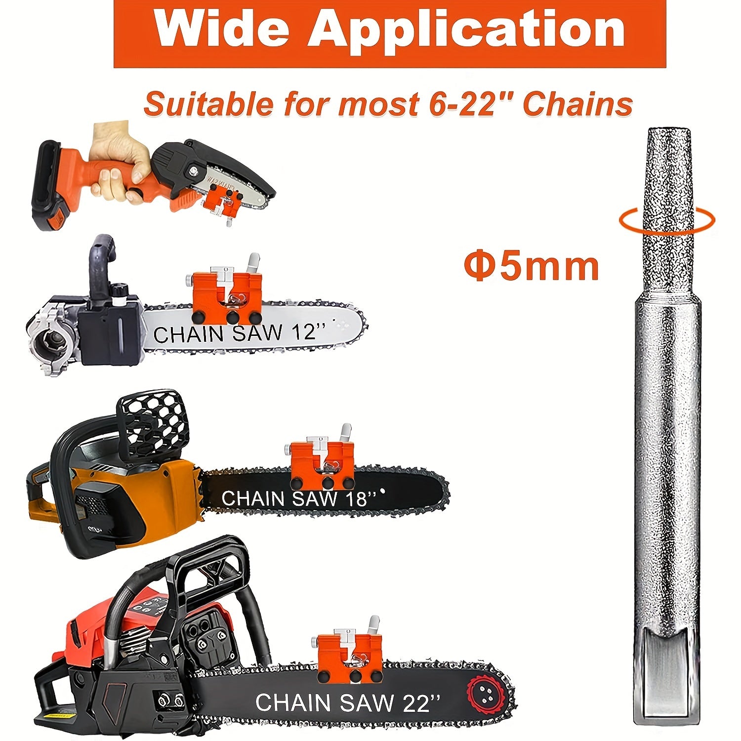 Chainsaw Sharpener Jig Kit for 20-88cm Chainsaws