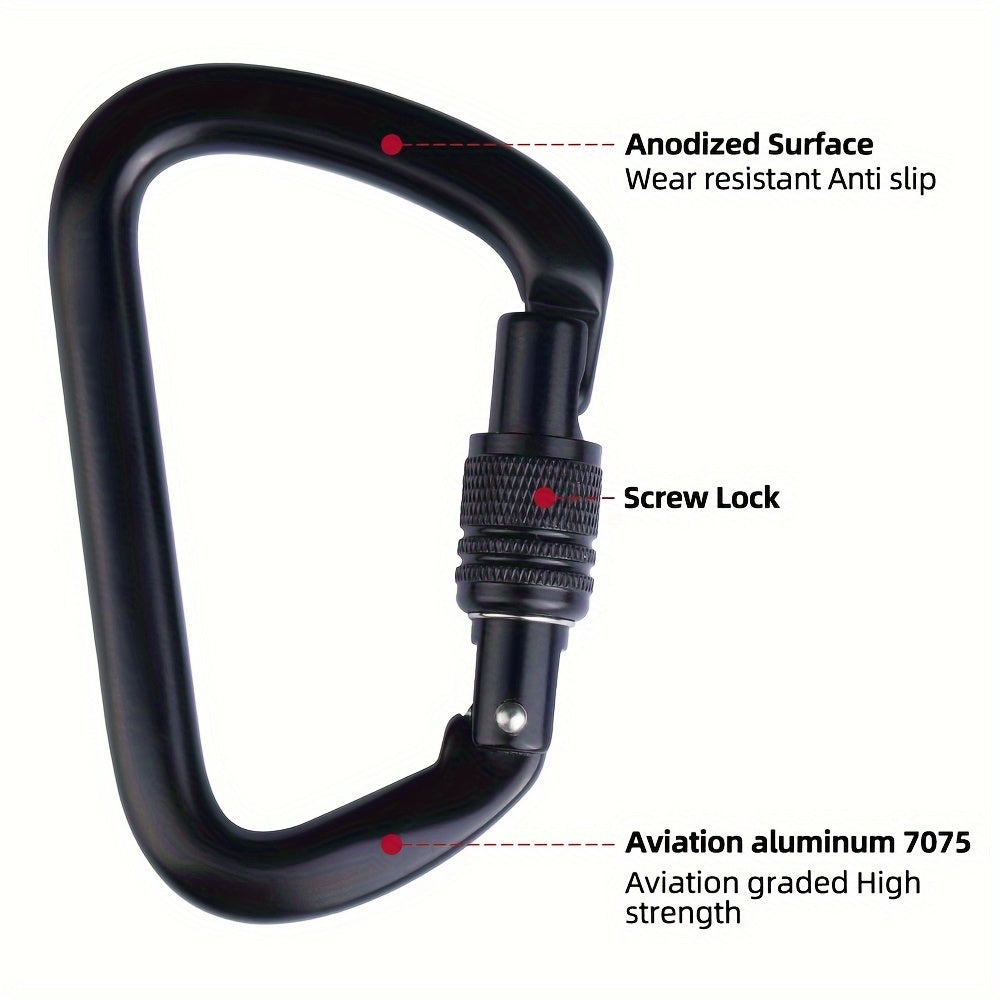 26KN Locking Carabiner Heavy Duty Metal Hanging Buckle