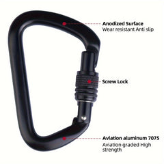 26KN Locking Carabiner Heavy Duty Metal Hanging Buckle