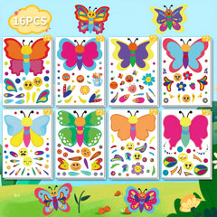 Set of 16 DIY Butterfly Ornaments for Expressive Facial Decor