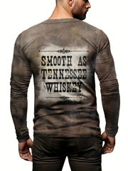 Men's Long Sleeve Vintage Novelty T-shirt for Autumn
