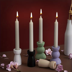 Concrete Semi Circular Candle Holder Silicone Mold DIY Gypsum Home Decor