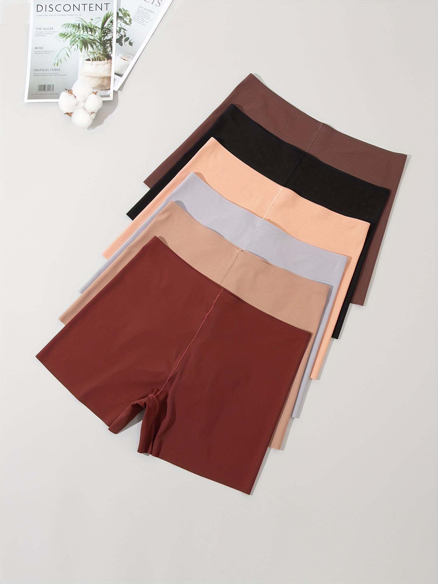 6pcs Seamless Tummy Control Shaping Shorts Women's Underwear