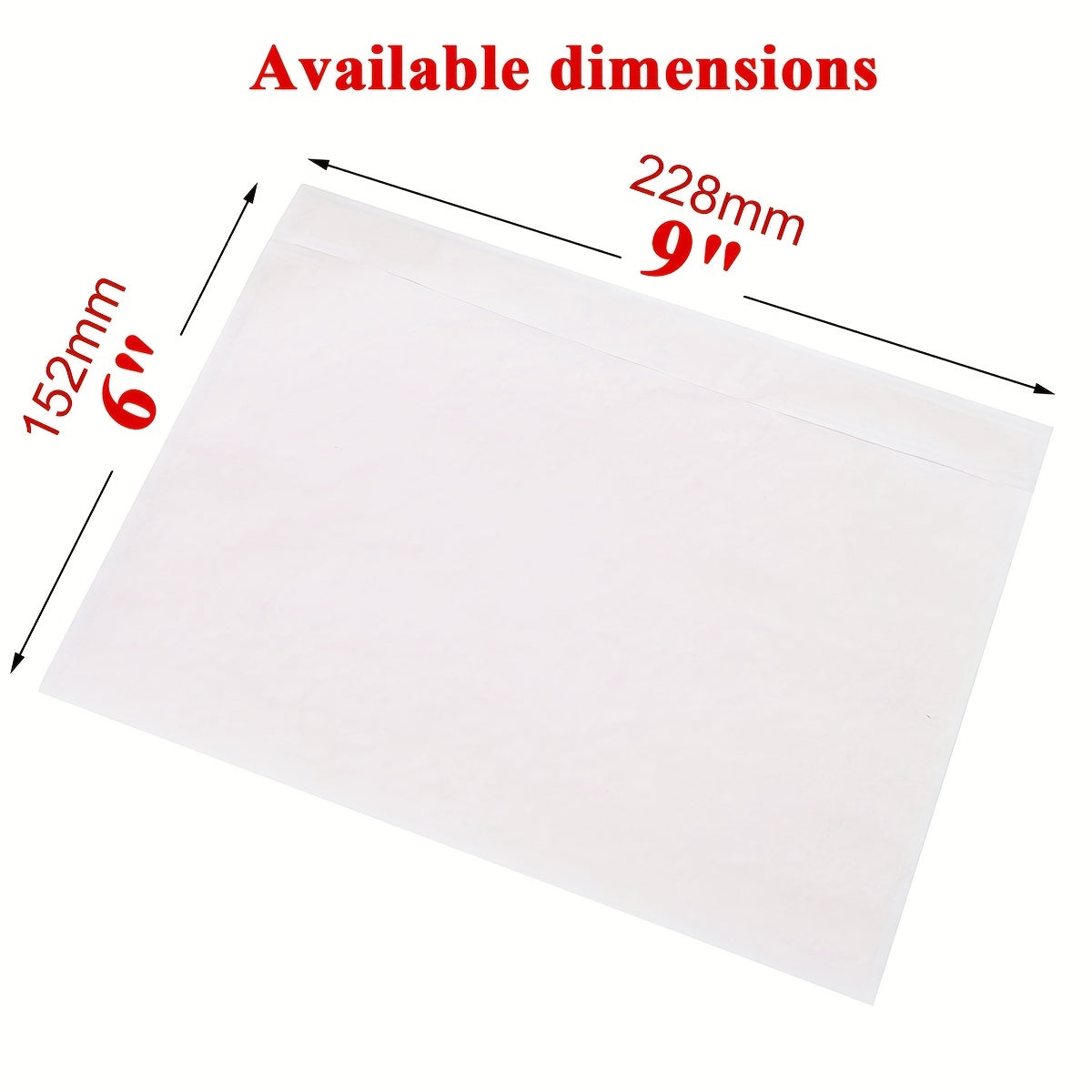 50 Clear Adhesive Packing List Pouches with Mailing Label