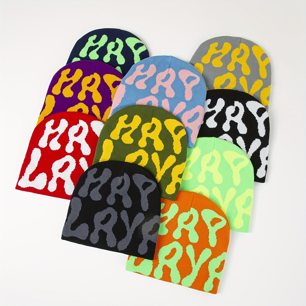 Y2K Hip Hop Candy Knitted Beanie Hat