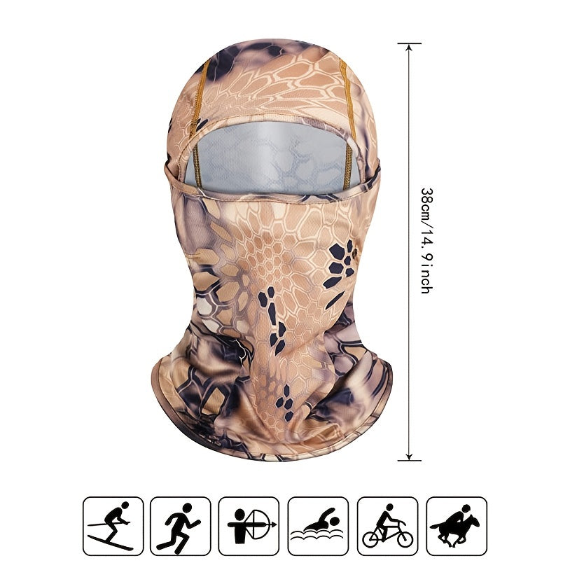 1pc Camouflage Balaclava Face Mask Neck Gaiter for Outdoor Activities