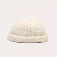 Cashmere Warm Caps Adjustable Brimless Hat Windproof Hat