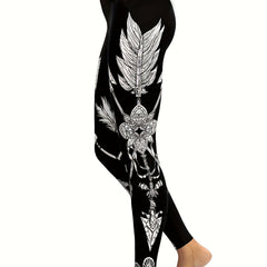 Women's Printed Skinny Leggings for Sports Fitness Yoga