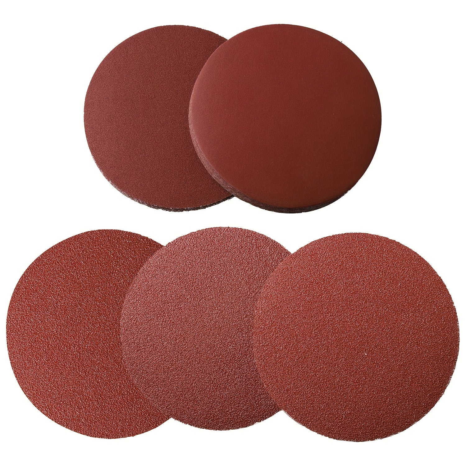 50pcs 15-24cm Hook and Loop Sanding Discs in 40-240 Grits Sandpaper for Sanders